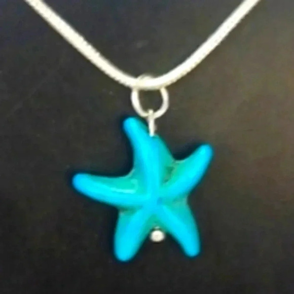 NWT..FL KEYS SALTWATER OCEAN STAR ON .925 SILVER CHAIN..earrings included - Picture 5 of 5
